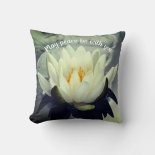 Coussin Que la paix soit avec vous Lotus Inspiration