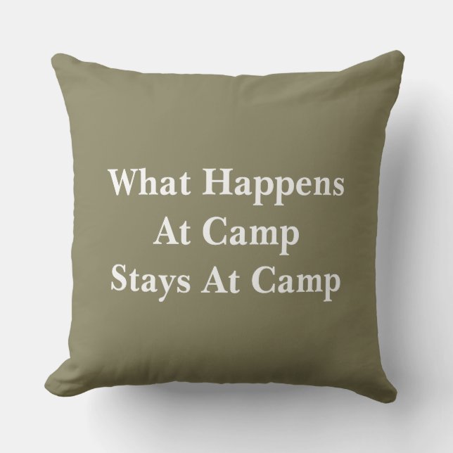 Coussin Que se passe-t-il lors des séjours au camp (Recto)