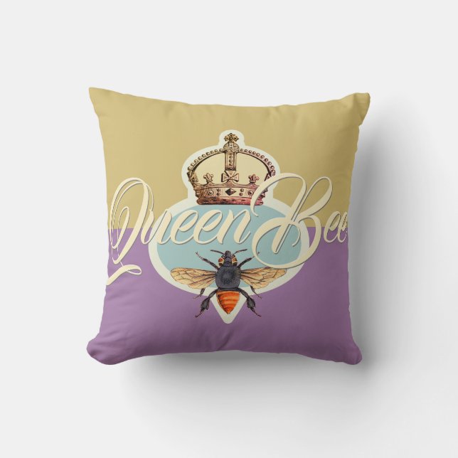 Coussin Queen Bee Carré Honey Gold (Recto)