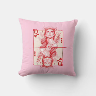 Coussin Queen of Hearts Preppy Art