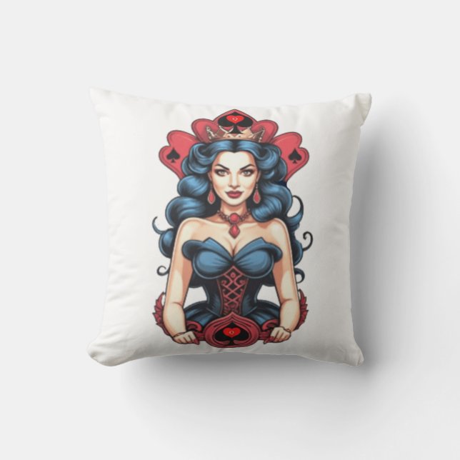 Coussin Queen of Spades Thunder_Cove (Recto)
