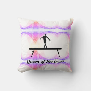 Coussin Queen of the Beam Gymnastique personnalisée Pastel