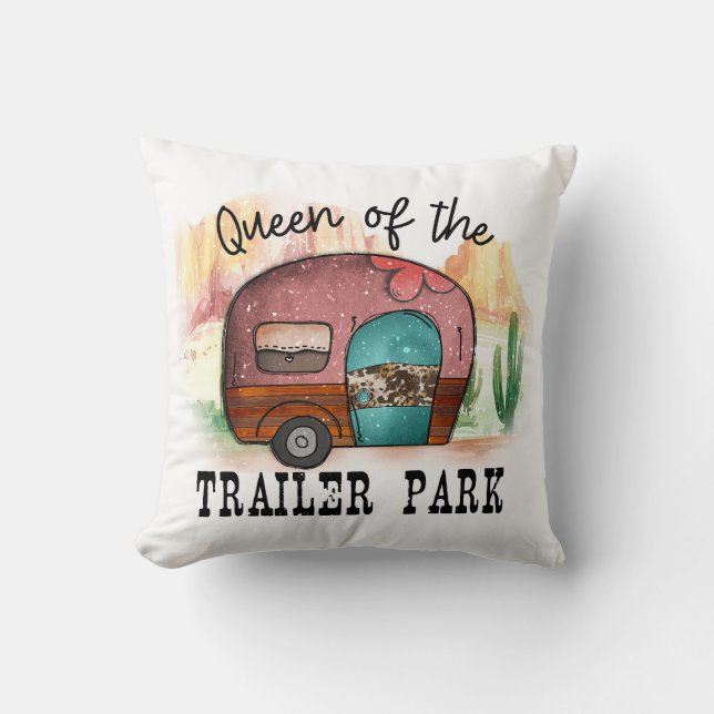Coussin Queen Of The Trailer Park (Recto)