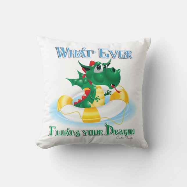 Coussin Quel Que Soit L'Amusant Qui Flotte Votre Dragon (Recto)