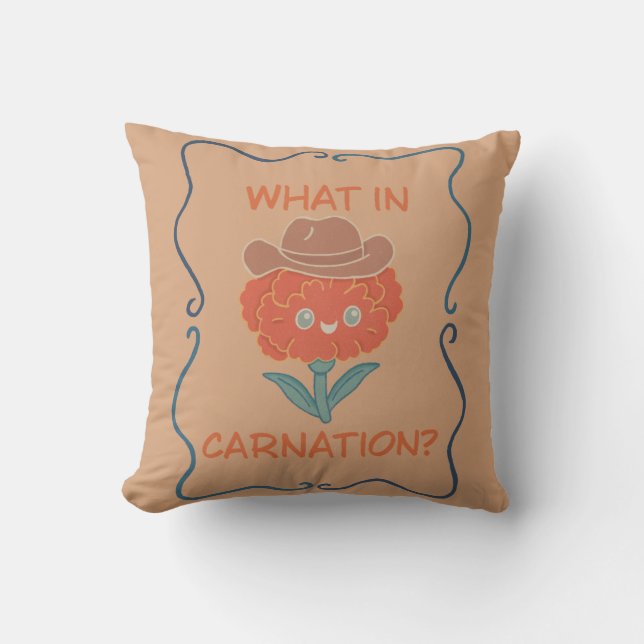 Coussin Quelle Œillet Drôle de Cow-boy Fleur (Recto)
