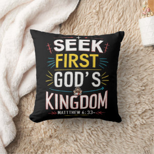 Coussin Quête divine : Poursuivre le royaume de Dieu