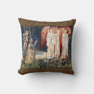 Coussin Quête du Saint Graal, Vision des Anges à Perceval
