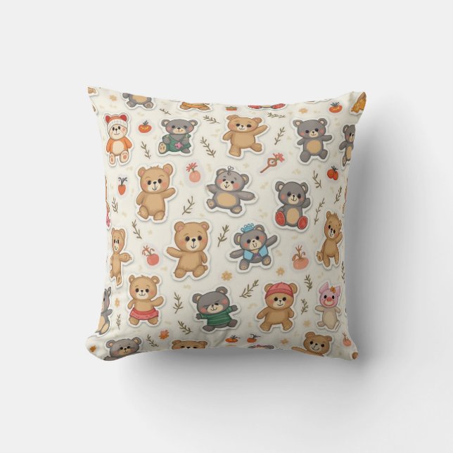 Coussin qui express un ours mignon (Recto)