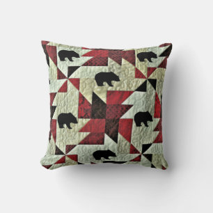 Coussin Quilt d'ours noir