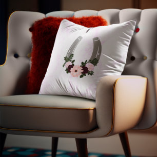 Coussin Quinceanera Floral Western Horseshoe