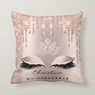 Coussin Quinceañeras Douce 16e 15e Rose nuptiale Princesse