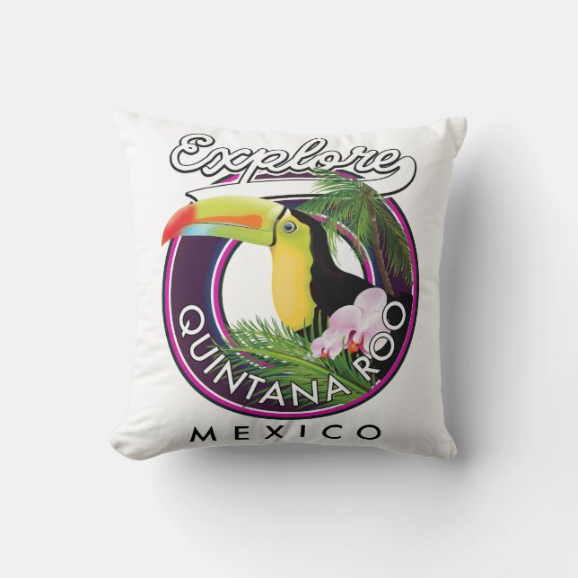 Coussin Quintana Roo plage holbox mexique. (Recto)