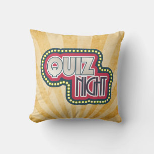 Coussin Quiz Night Trivia Party Sunburst