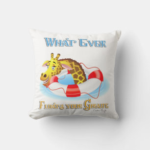 Coussin Quoi que Flotte votre Giraffe 2