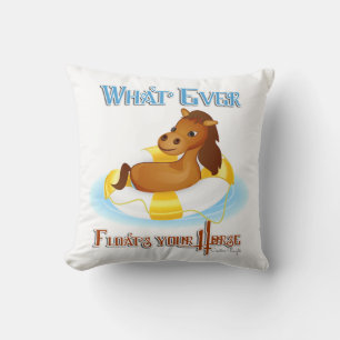 Coussin Quoi qu'il flotte votre cheval 2
