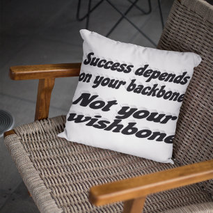 Coussin Quote de motivation de la colonne vertébrale de su