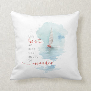 Coussin Quote d'eau de mer tranquille