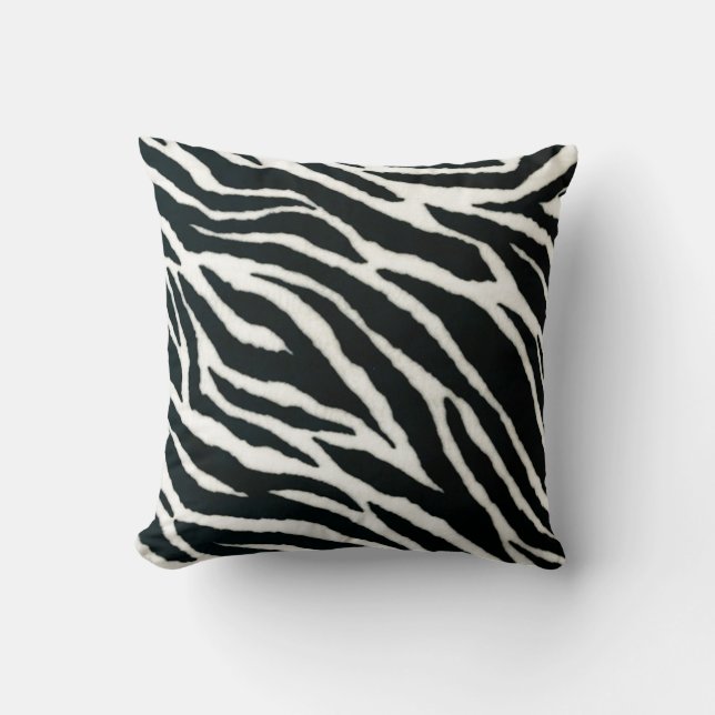 Coussin RAB Rockabilly Zebra Imprimer noir et blanc (Recto)