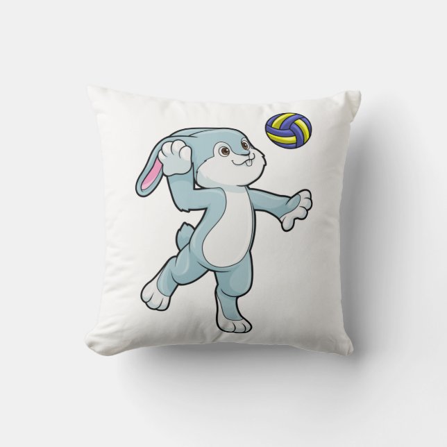Coussin Rabbit at Sports with Volleyball (Recto)