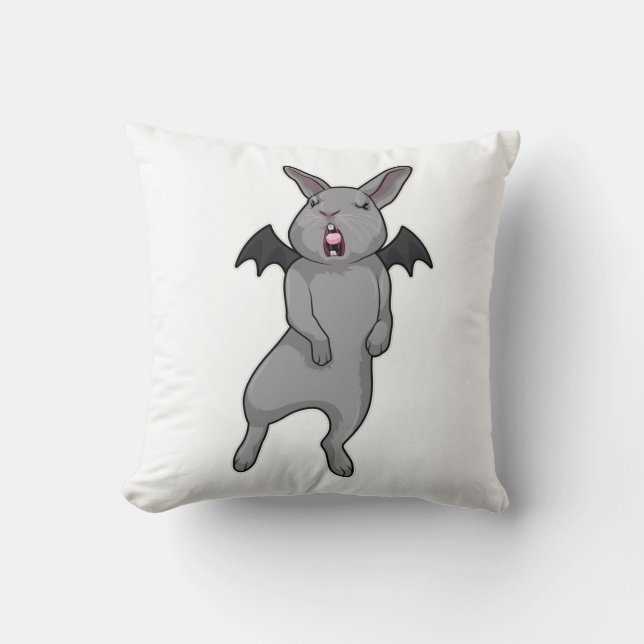 Coussin Rabbit avec aile chauve-souris (Recto)