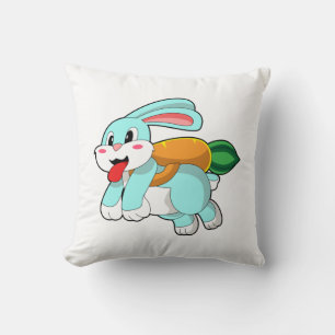 Coussin Rabbit avec carotte comme fusée