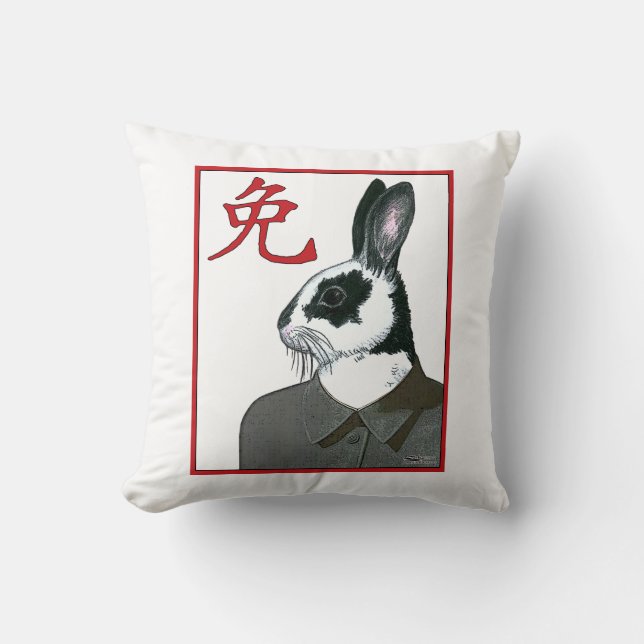 Coussin Rabbit de fête (Recto)