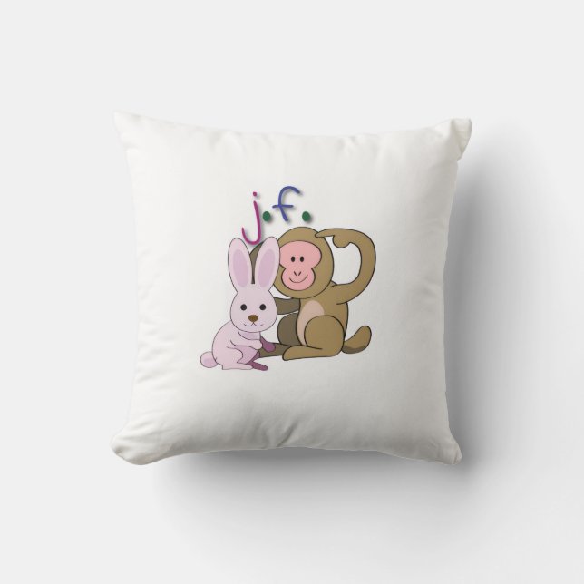 Coussin rabbit & monkey (Recto)