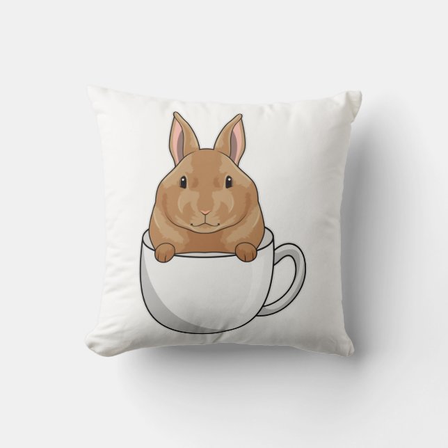 Coussin Rabbit with Cup of Coffee (Recto)