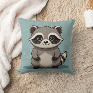 Coussin Raccoon mignon Kawaii