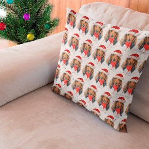 Coussin Race de chien Dachshund Noël