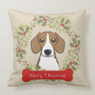 Coussin Race de chien de Joyeux Noël