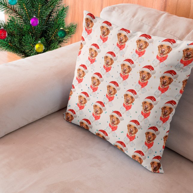 Coussin Race de chien Labrador Noël (Créateur téléchargé)