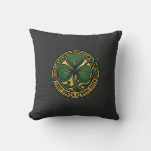 Coussin Racines Profondes Foi Forte Trèfle Celtique Hublot
