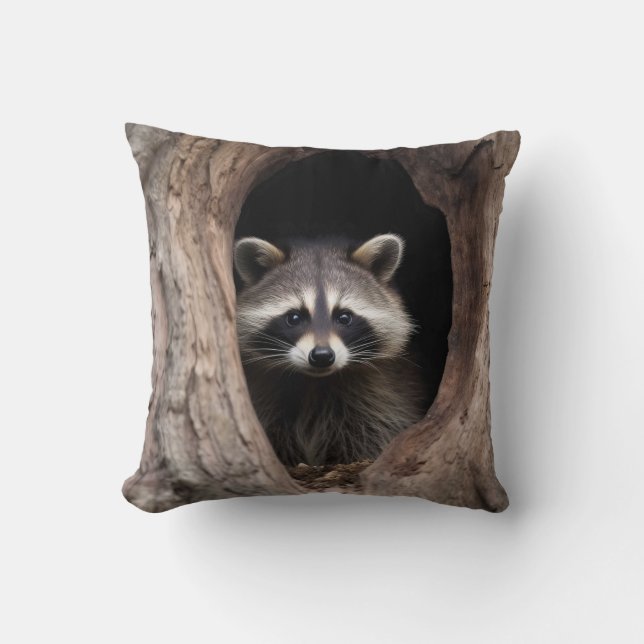 Coussin Racon dans la grotte des arbres (Recto)