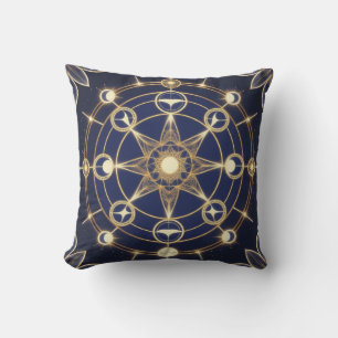 Coussin Radiance Divine – Mandala Doré de l'Éveil
