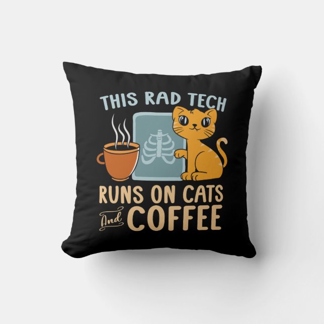 Coussin Radiologue Fonctionne Sur Les Chats Et Café Radiol (Recto)