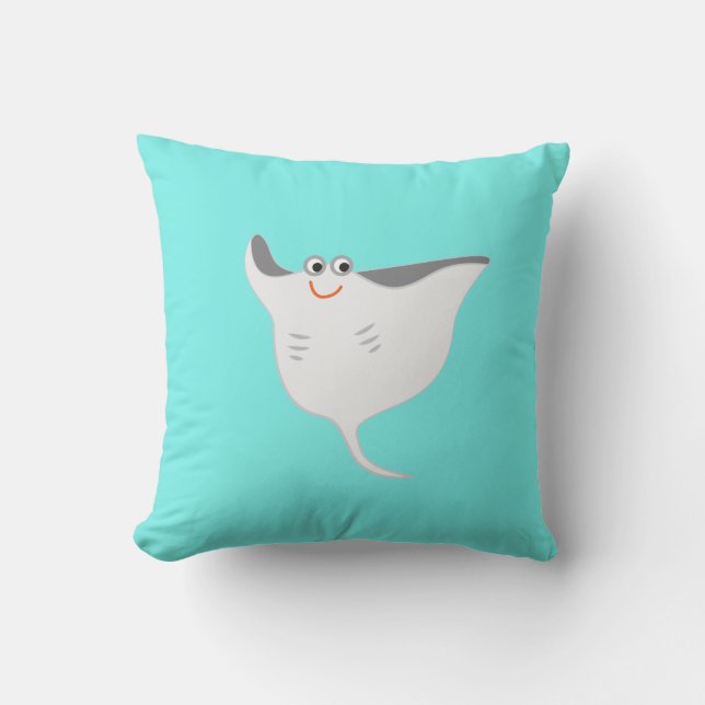 Coussin Raies pastenagues heureuses (Recto)