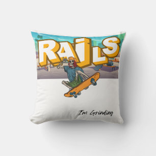 Coussin Rails Je meule l'oreiller à lancer