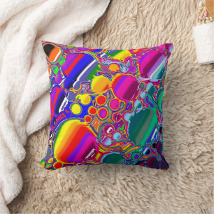 Coussin Rainbow Blast Art Abstrait