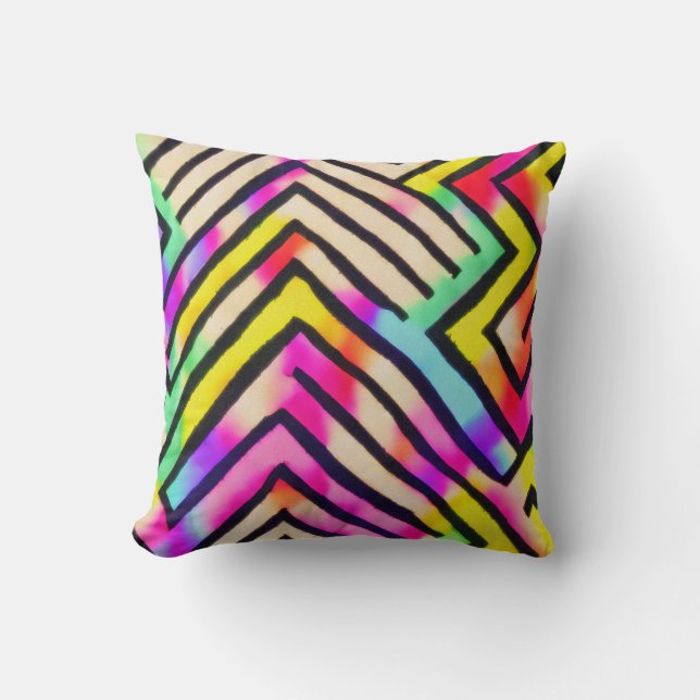 Coussin Rainbow Chevron (Recto)