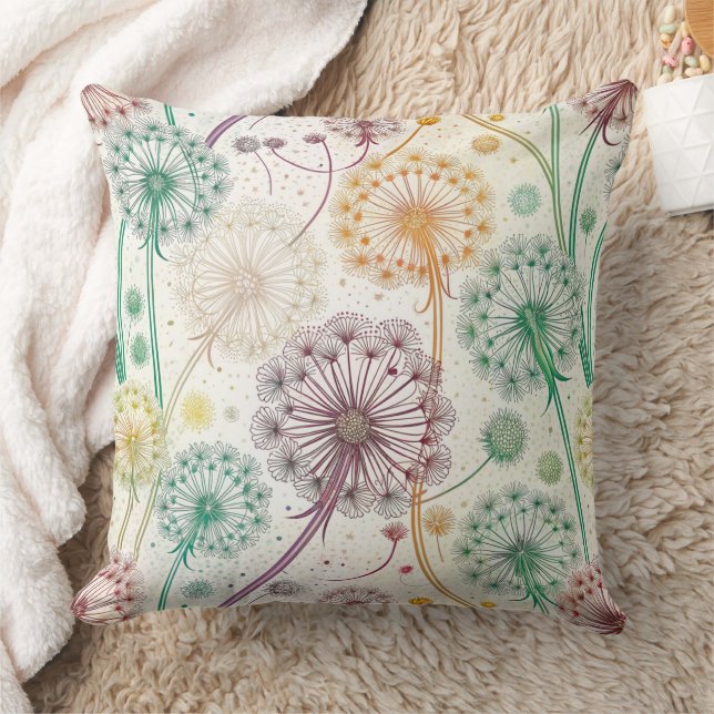 Coussin Rainbow Dandelion Breeze - Flore capricieuse (Couverture)