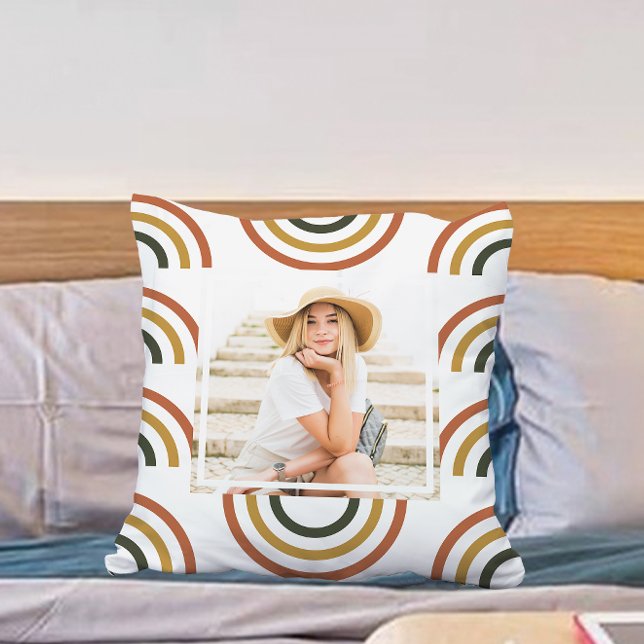 Coussin Rainbow Earth Tones Photo (Créateur téléchargé)