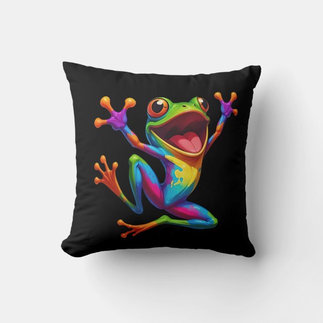 Coussin Rainbow Frog  (Recto)