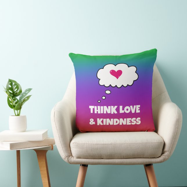 Coussin Rainbow Penser l'amour et la gentillesse Jeter l'o (Chaise)