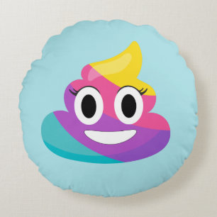 Coussin Rainbow Poop Emoji