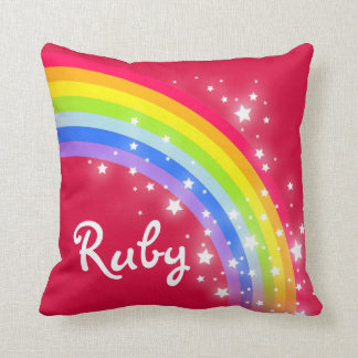 Coussin Rainbow red sky girls