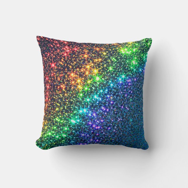 Coussin Rainbow Stars Party (Recto)