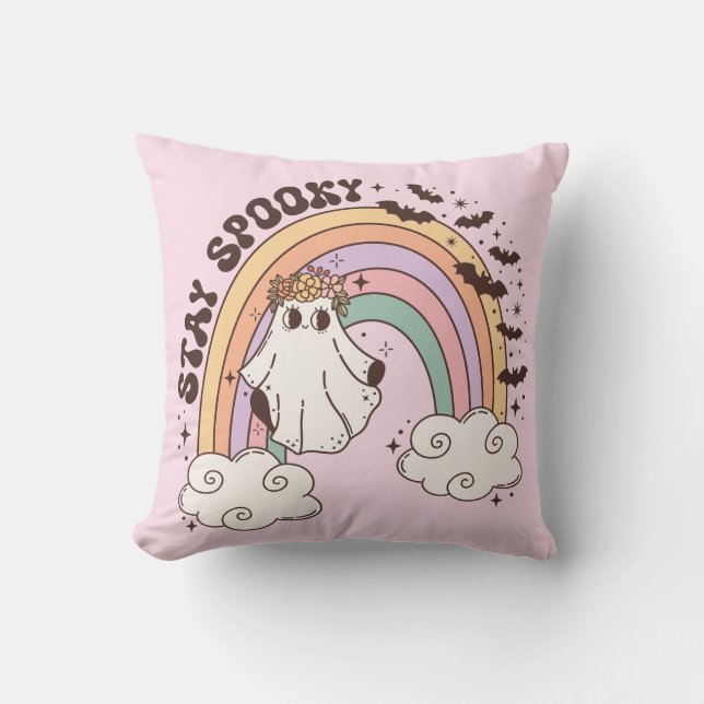 Coussin Rainbow Stay Éffrayant (Recto)