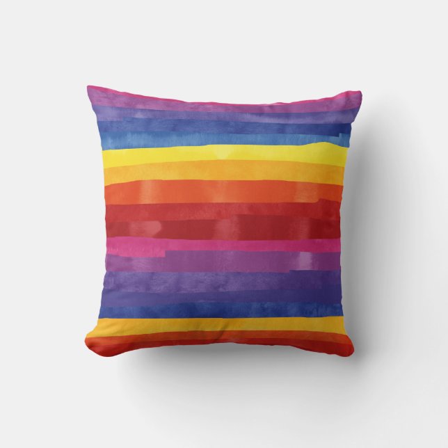 Coussin Rainbow Stripes (Recto)