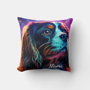 Coussin Rainbow Tri Cavalier King Charles Spaniel Chien